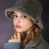 Fur Logo Point Bucket Hat Gray