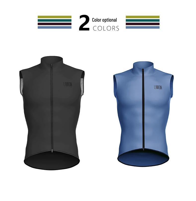 Lampaida Unisex Windbreaker Vest: Sweat-Absorbent, Quick-Dry Cycling Jersey for Spring/Summer.