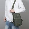 Casual Multi Pockets Men Chest Bag Shoulder Bag Multifunction Sports Message Bag Solid Color Cloth Crossbody Bag Travel