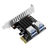 PCI-E Expansion Card Desktop PCIE 1X To 4-Port PCIE ASM1184E For Mining