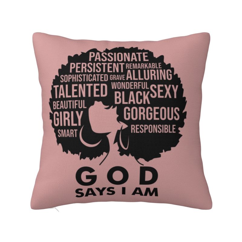 Custom Nordic Own Your Afro Sofa Cushion Cover Soft Abstract African Women Throw Pillow Case Home Decorative