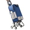 Compact Folding Stair-Climbing Grocery Cart for Seniors