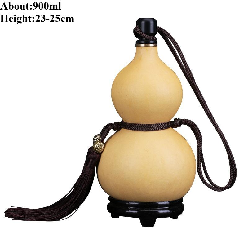 Brown/Natural Gourd Water Bottle for Cosplay Hulu Hulou Calabash Home Table Decor Chinese Pumpkin for Drinks Holder Ornament
