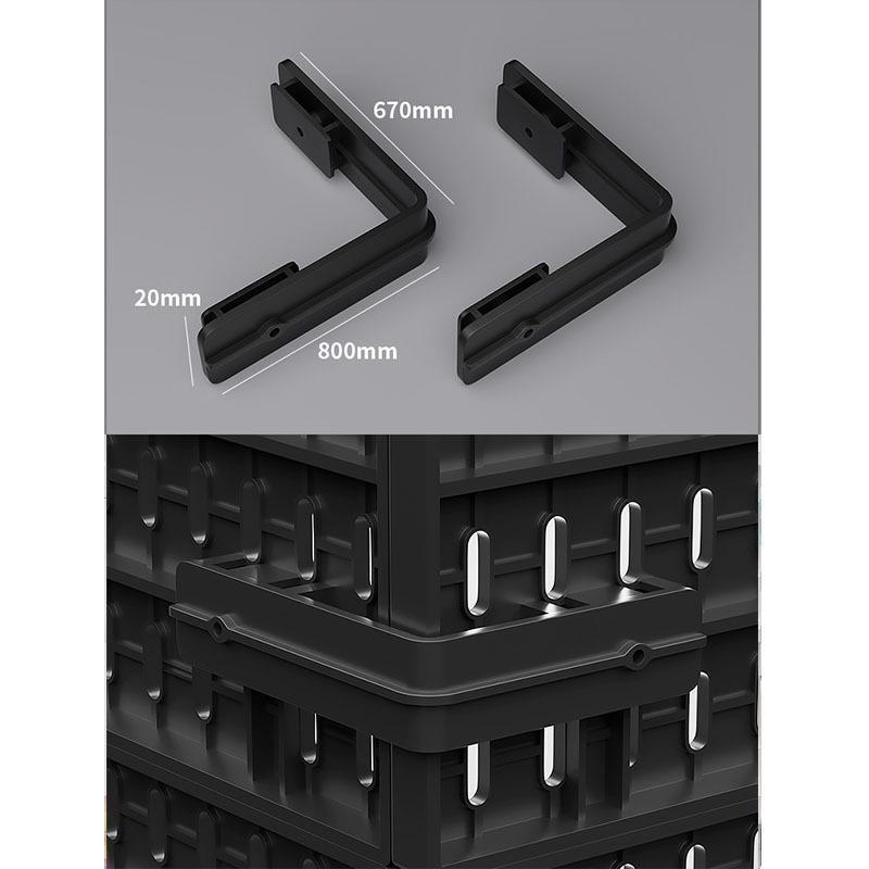 No-Drill Wall-Mounted Pegboard: Customizable Storage Hooks & Baskets Display for Home or Study Room.