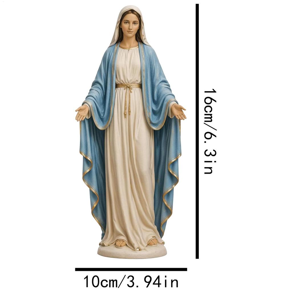 Statua Vergine Maria Statuetta Cattolica Decorazione Figura Santa Madre per Casa Studio Stanza della Preghiera Chiesa Cattedrale Santuario Altare