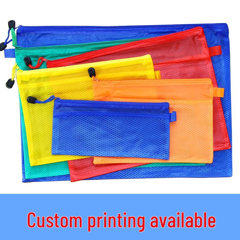 

Waterproof Frosted PVC Mesh Zipper Bag - Wear-Resistant, Multiple Sizes, Custom Logo Model A6 (23.5x11 cm)