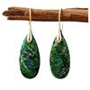 Bohemian Emperor Stone Water Drop Pendant Earrings Natural Stone Jewelry