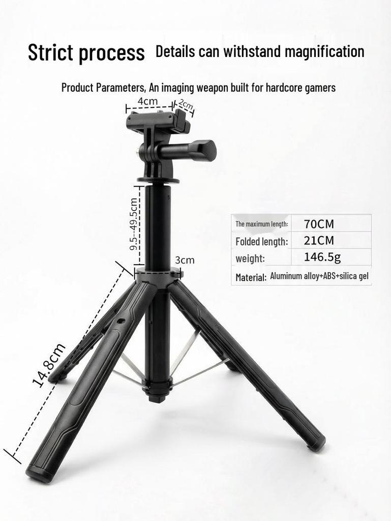 Handheld Stabilizer for DJI OSMO 360, Action 5Pro, 4, 3 Sports Cameras