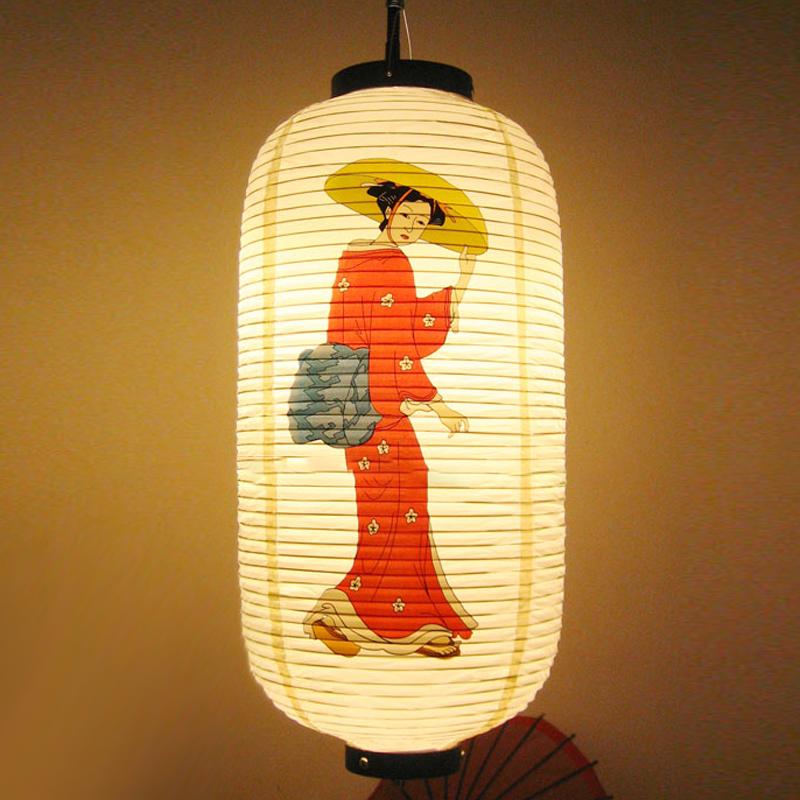 25*50cm Waterproof PVC Lantern Japanese Geisha Hanging Korean Ramen Sashimi Cuisine Shop Restaurant Pub Decor Outdoor Lanterns