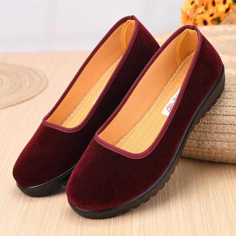 Spring and autumn cloth shoes hotel etiquette dance flat non-slip medium wear-resistant shoes
