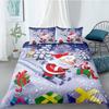Duvet Cover Set 3D Santa Claus Merry Christmas Single Double Size Holiday Atmosphere Decoration Soft and Comfortable