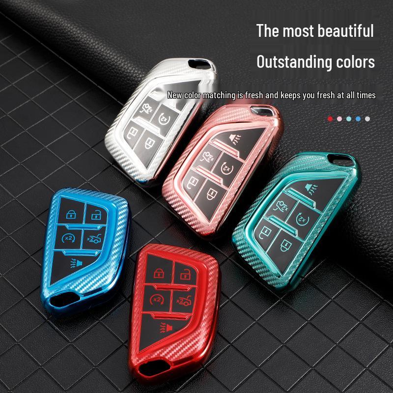 Cadillac CT4/CT5 Carbon Fiber Key Cover - Protective Shell & Decoration