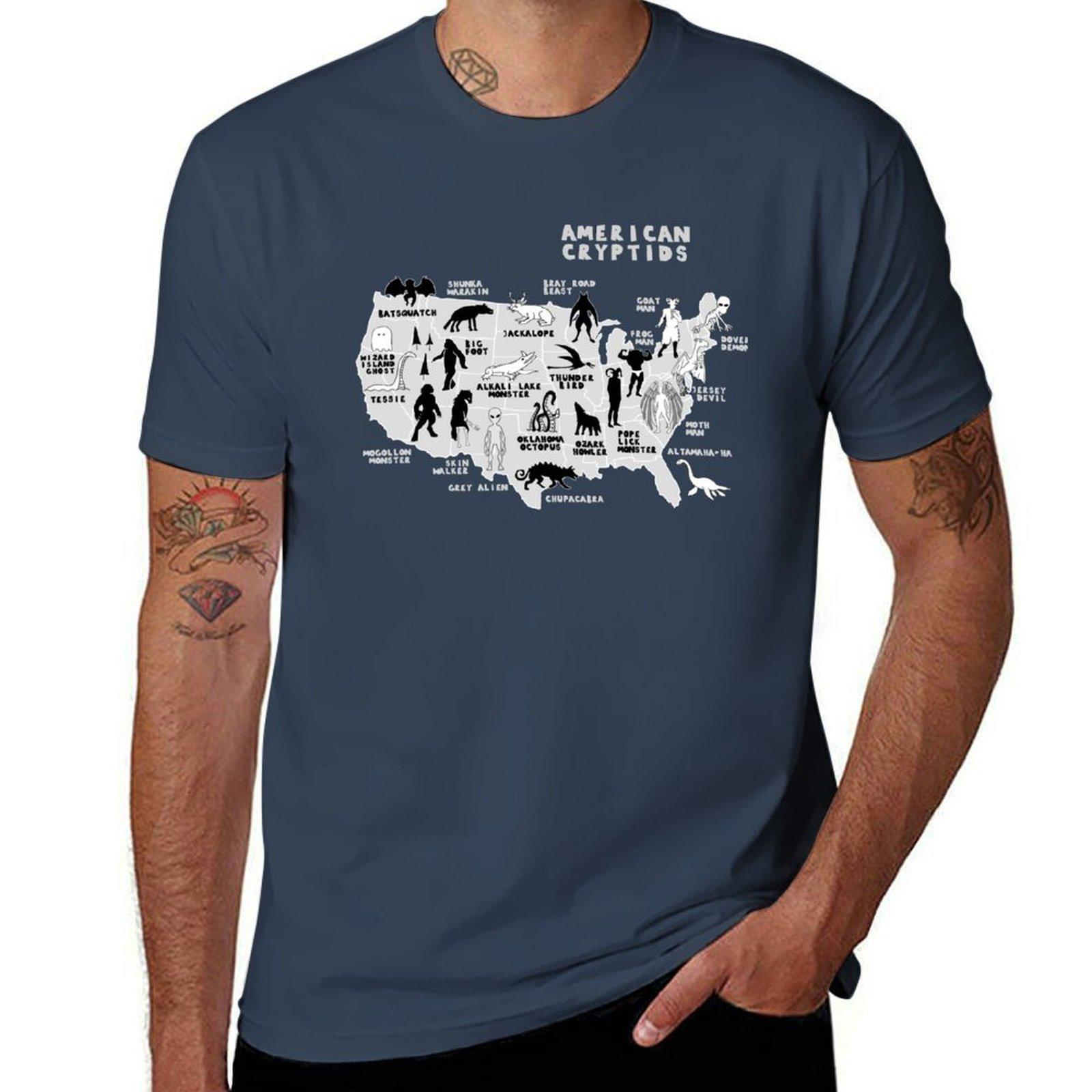 Of Map USA Cryptids In The TShirt Big Size Simple TShirt S