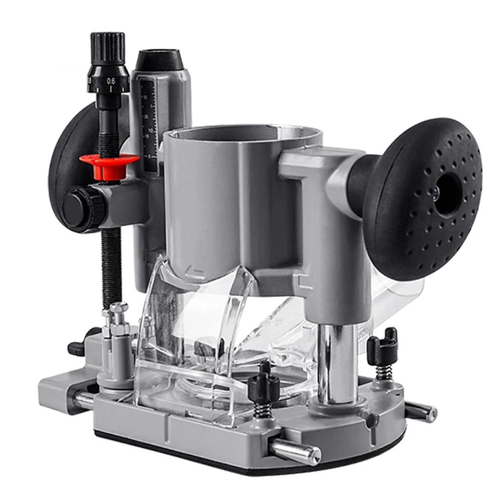 Compact Plunge Router Base Trimming Grooves Opening Carving Rack Aluminum Electric Router Bracket Milling Trimming Machine Base