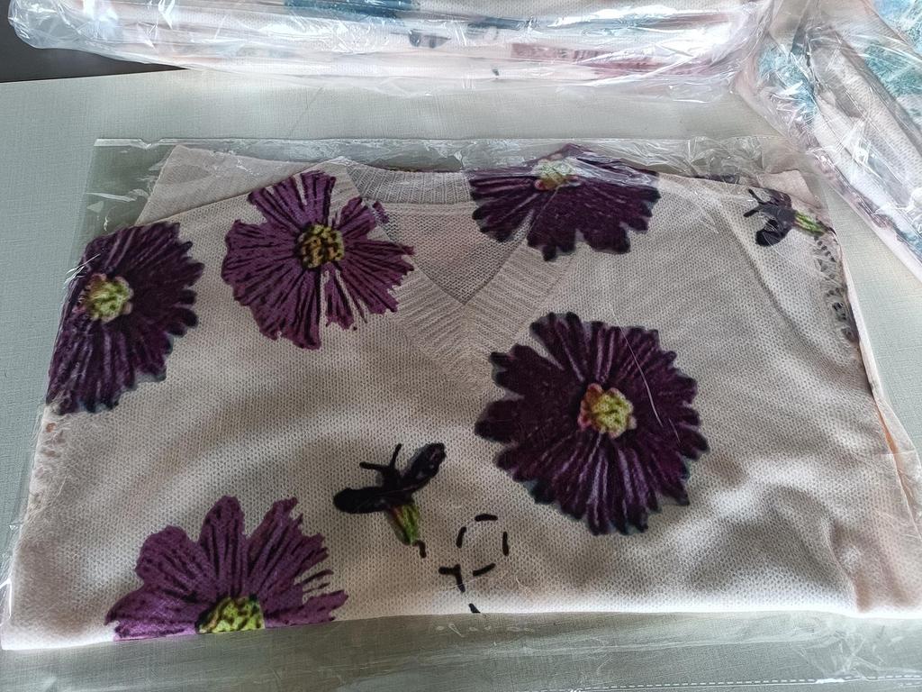 Elegant Bohemian Floral V-Neck Long Sleeve Sweater Pullover