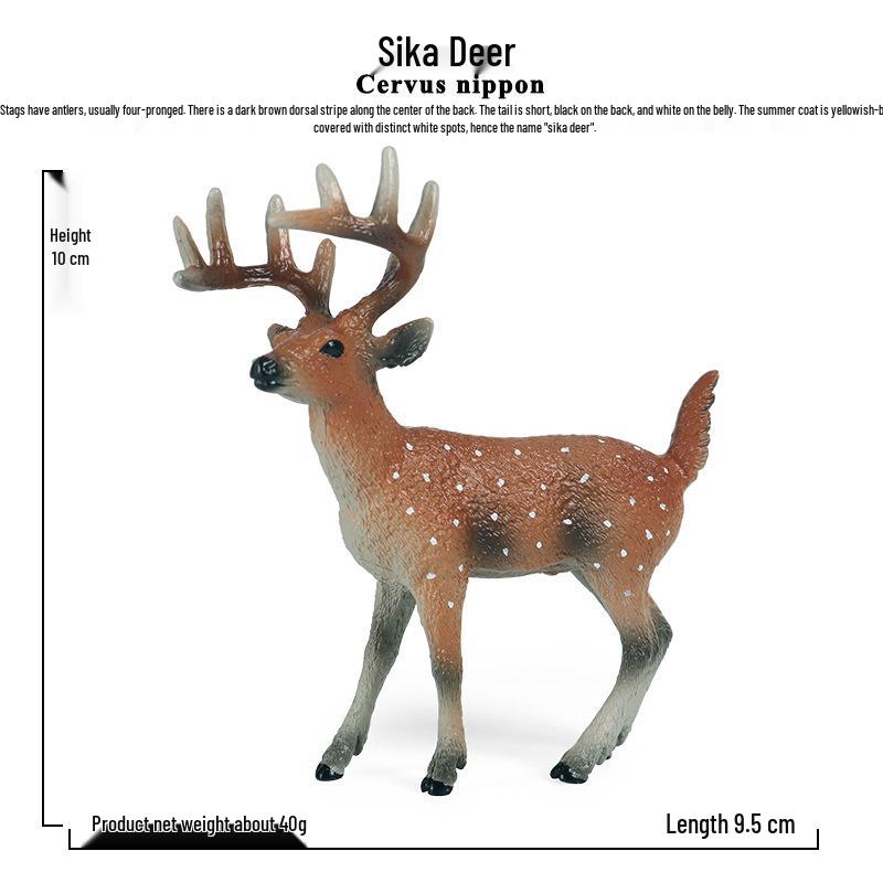 Cross-Border Christmas Wildlife Toy Set: White-tailed & Sika Deer Static Model