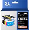Ink Cartridges - HOME FIT TRAINING - LC223 XL - Pack of 4 (BK/C/M/Y) - Compatible Brother MFC/DCP - Up To 550 Pages
