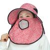 Portable Mesh Breathable Sun Hat Wide Brim Face Neck Protection Sunscreen Hat Anti-UV Fordable Agricultural Work Cap Women