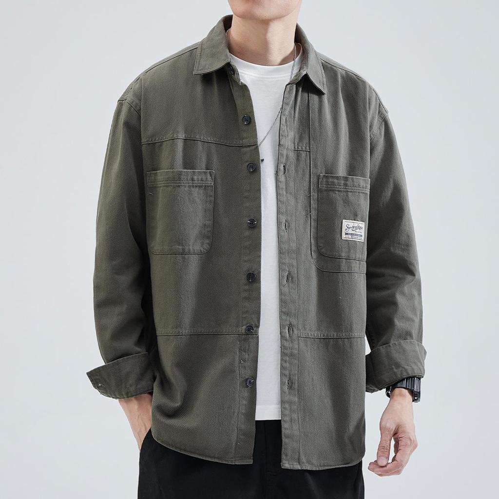 Men's Japanese Style Casual Spring & Autumn Workwear Shirt Jacket