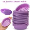 25pcs Set Multifunctional Silicone Molds Oval Handmade Soap Cupcake Bread Jelly Chocolate Cakes Reusable Molds For Home Kitchen