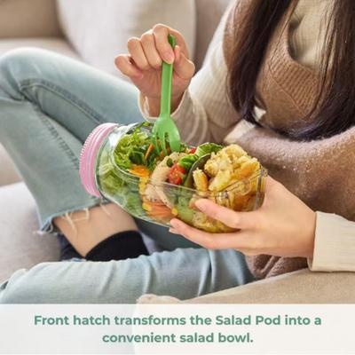 1/2 Stück Salat-Aufbewahrungsglas Lebensmittelqualität Auslaufsicher Transparentes Plastik Wiederverwendbares Salatglas Lebensmittelqualität Salat-Aufbewahrungsbehälter