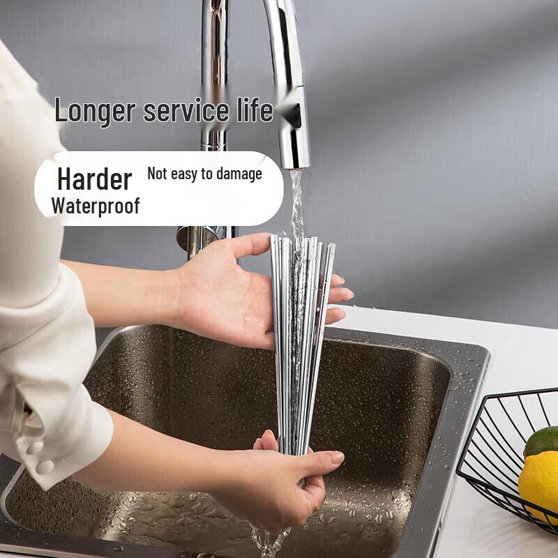 COOKER KING 304 Stainless Steel Hollow Square Chopsticks