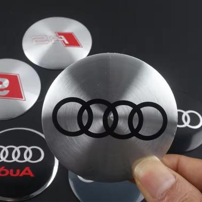 For A5 4Pcs 56mm Car Wheel Hub Cap Center Sticker Emblem Badge Decal Accessories For Audi A1 A3 A4 A5 A6 A7 Q3 Q5 Q7 RS3 RS4 RS5 S3 S4