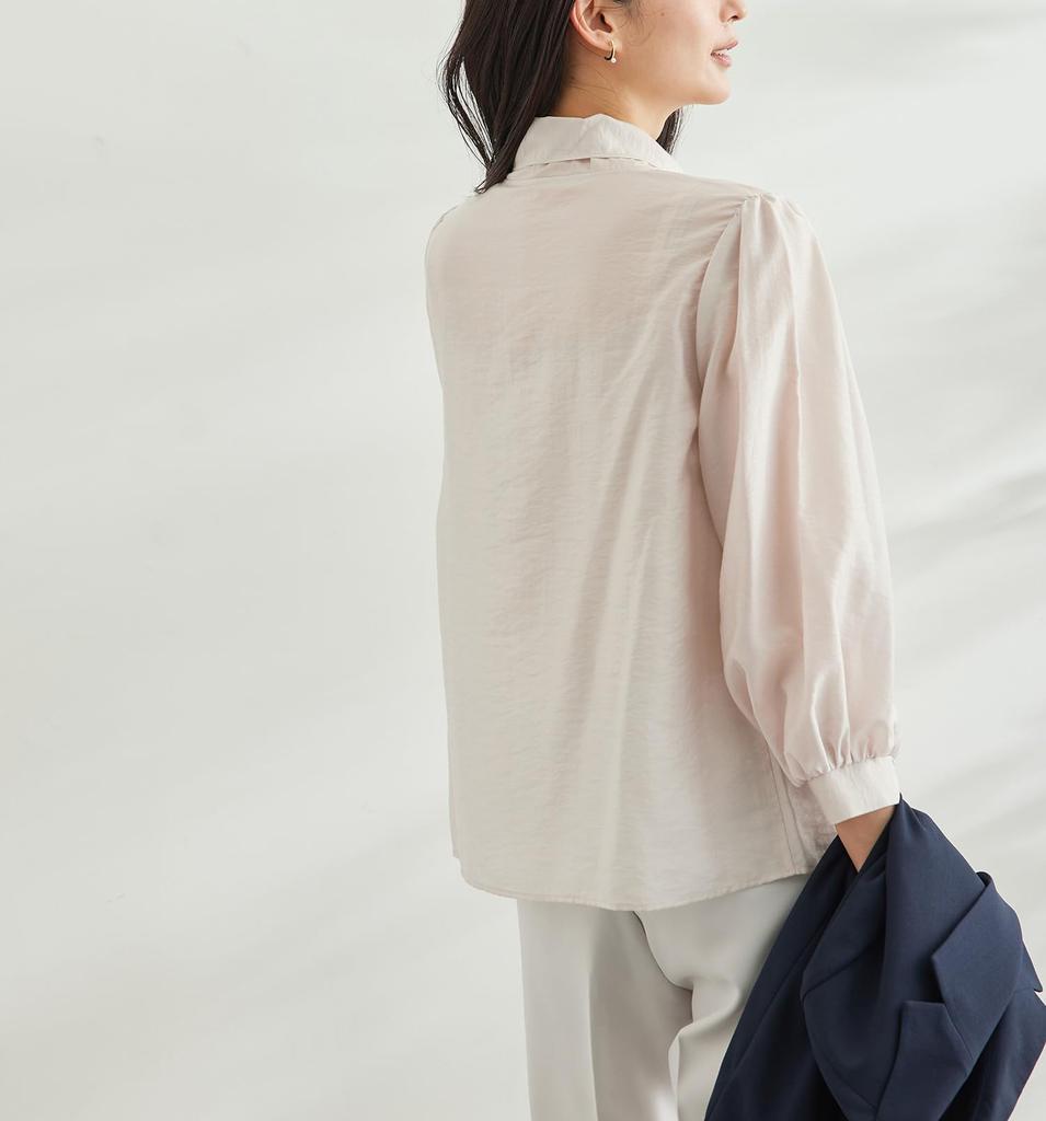 ROPE PICNIC Sheer Ribbon Blouse GDH13170 Beige 38 Women's (27)