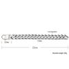 2022 Men's European & American Titanium Steel Frosted Cuban Chain Necklace with Hexagonal Flat Buckle