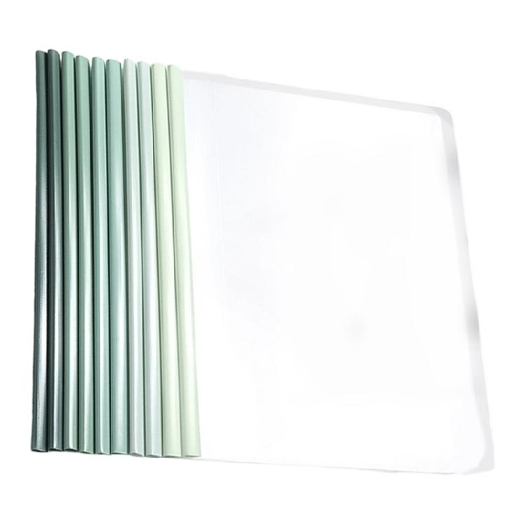 10pcs Portable Transparent A4 File Holders With Enhanced Grip Rods for File Organization Business Travel Essentials