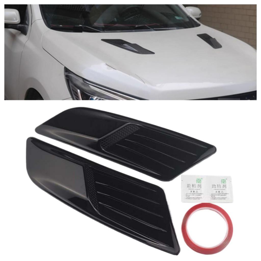 Car Carbon Fiber Copy Universal Front Hood Air Intake Trim Scoop Vent Guards Engine Hood Decoration Exterior Accessories