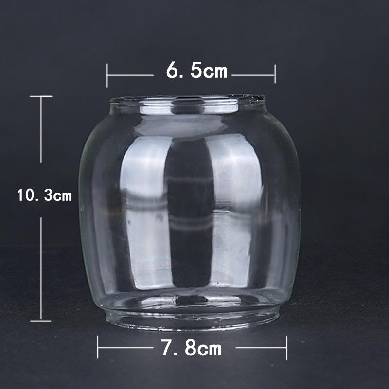 Nostalgic Retro Kerosene Lamp with Glass Lampshade and Pure Cotton Wick - Outdoor Use