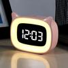 [Valentino Rudy] Valentino Rudy LED Alarm Desk Mood Light Digital Electronic Clock Pink