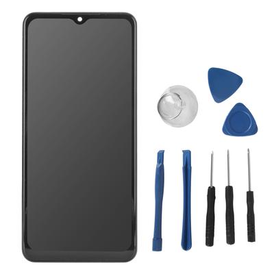 Ansamblu ecran tactil al digitizatorului de 6,5 inci cu carcasă neagră pentru Samsung Galaxy A04s SM‑A047F