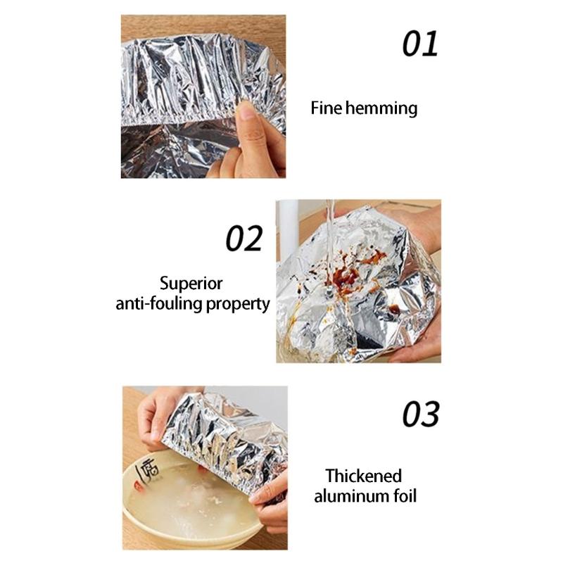30Pcs Elastic Aluminum Foil Food Covers Heat Resistant Insulation Covers For Kitchen And Picnics
