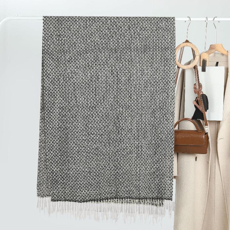 

Осенне-зимний мужской и женский теплый шарф-палантин из имитации кашемира с бахромой, простой, универсальный, утолщенный, популярный 175cm or more