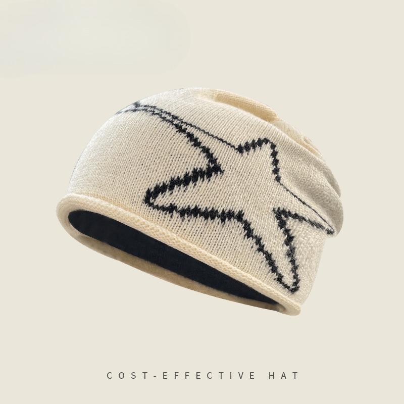 

Knitted Hats for Women in Autumn and Winter Pile Hats for Warmth Ear Protecting Piled Up Woolen Hats Headwear and Cold Hats one size