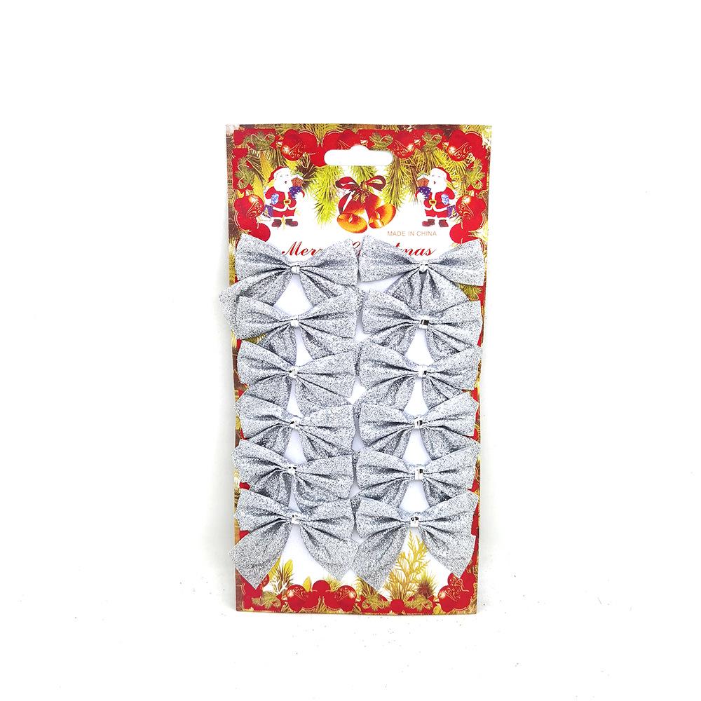 Christmas Bows Ornaments - Pack of 12 Holiday Decorations & Gifts