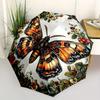 1pc Butterfly Floral Automatic Open/Close Umbrella with Windproof, Functional Design, 8-Rib Sturdy Canopy