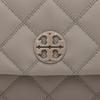 Tory Burch Tb-Willa Classic Double T Logo Solid Striped Quilted Logo Snap Goat Leather Handbag Shoulder Bag Women handbags Elephant-Gray 149682-082