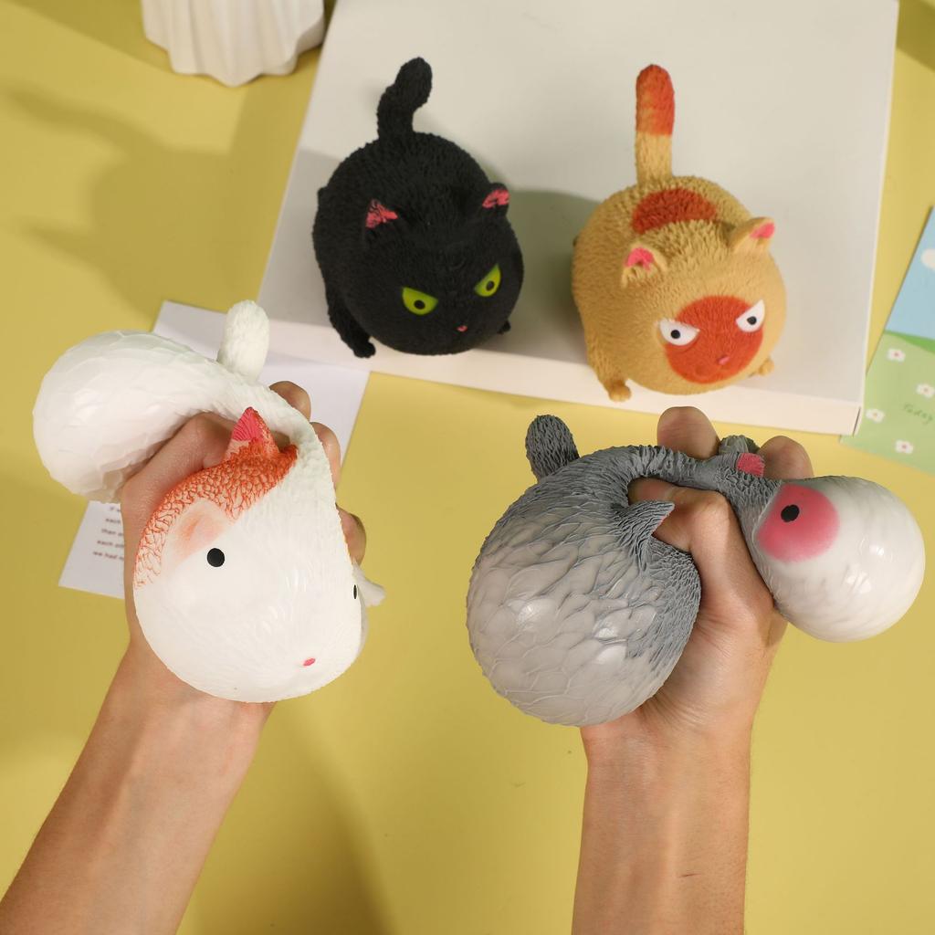 Creative Cat Ornament Decoration Pinch Accessories Relieve Stress and Release Ball Decompression Cat Cute Pet Ornament