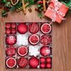Christmas 6cm Painted Electroplated Ball Set Shatterproof Christmas Tree Decoration Ball Decorations With Hooks For Tree Indoor
