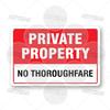 Private Property Waring Metal Sign No Trespassing Do Not Knock No Public Access Stop Boundary Line Private Restricted Road