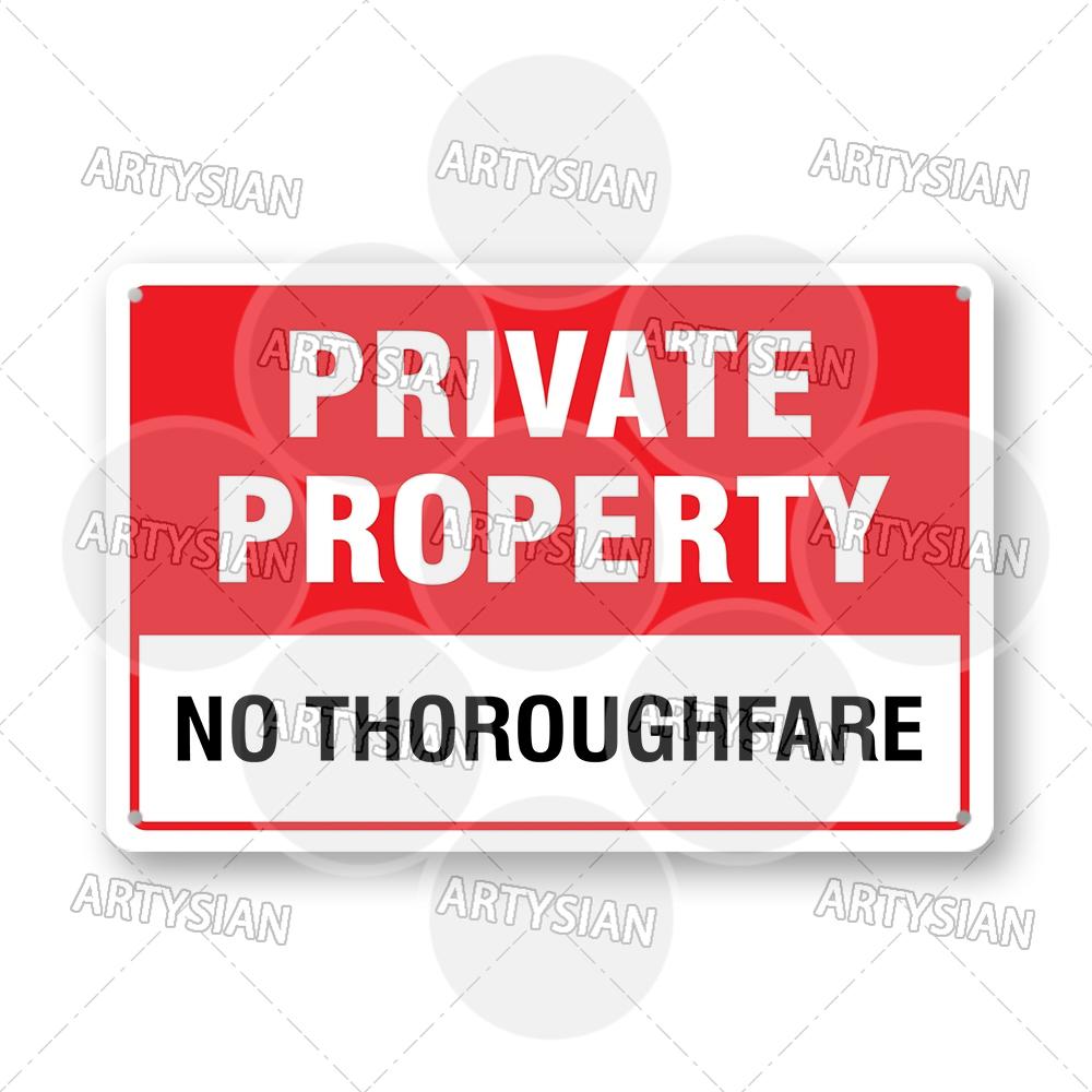 Private Property Waring Metal Sign No Trespassing Do Not Knock No Public Access Stop Boundary Line Private Restricted Road