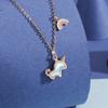 Rainbow Unicorn Necklace Women's Versatile Light Luxury Niche Design High-end Accessories