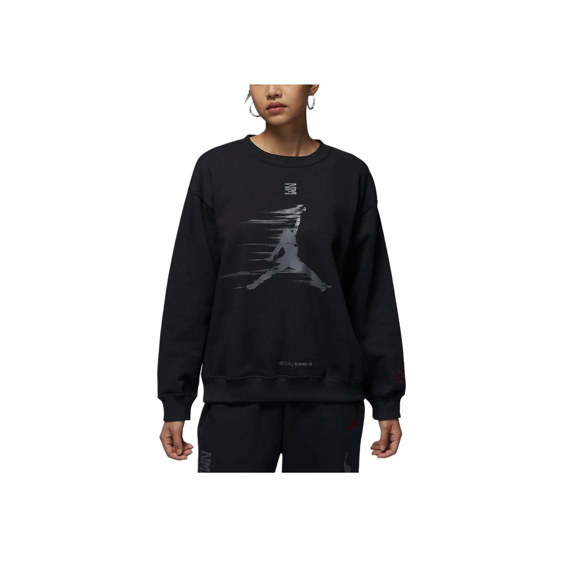 

New Jordan Brooklyn Fleece Sweatshirt Women s Black FV7174-010 XL