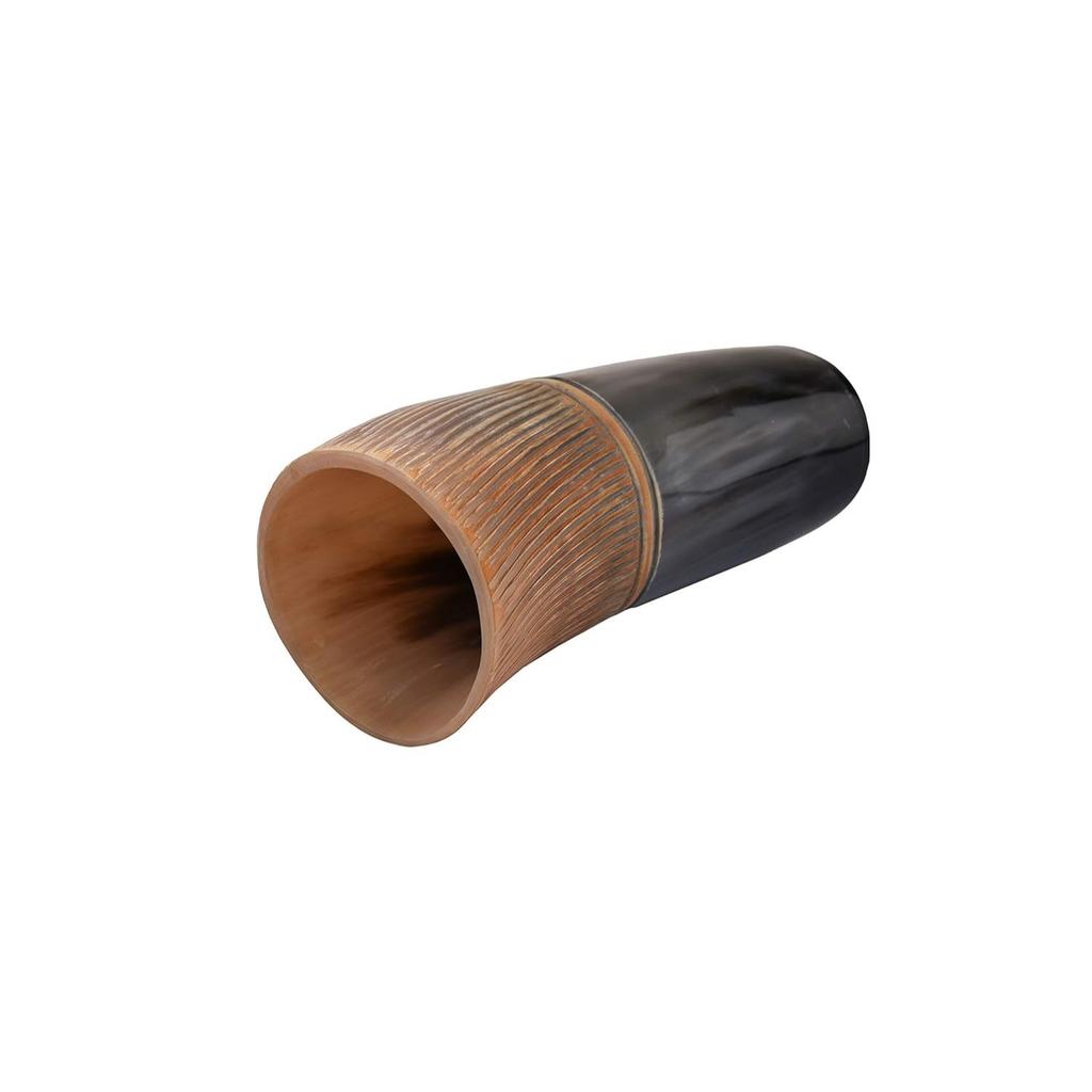 Horn Viking Dricksmugg Koppar - för Ale Öl Vin Läsk Sejdel Mjöd Medeltida Tumbler (15 cm, randig)