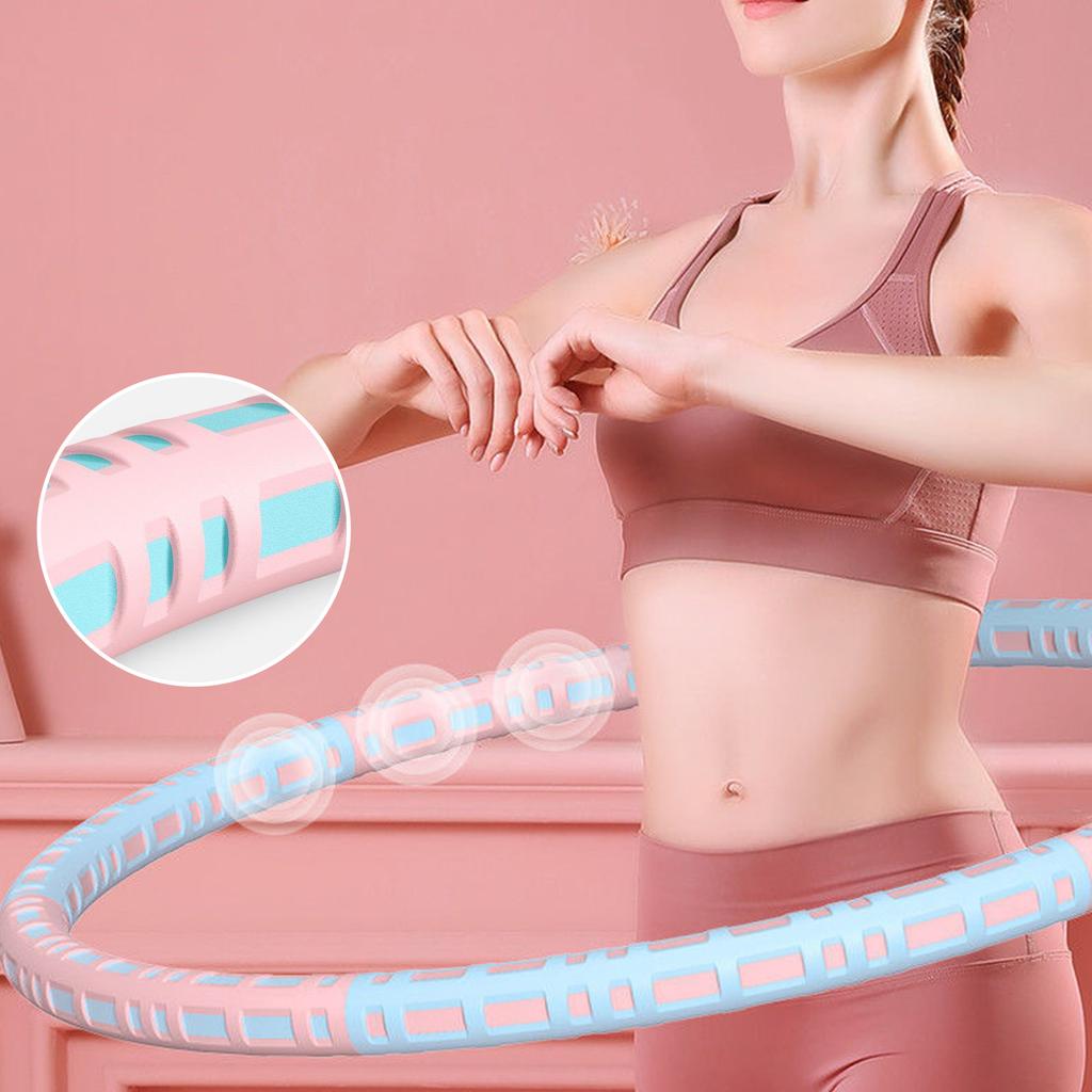 1 Piece Detachable Stainless Steel Sport Hoops Fitness Weighted Hoop Detachable Fitness Hoop for Adults and Teenagers