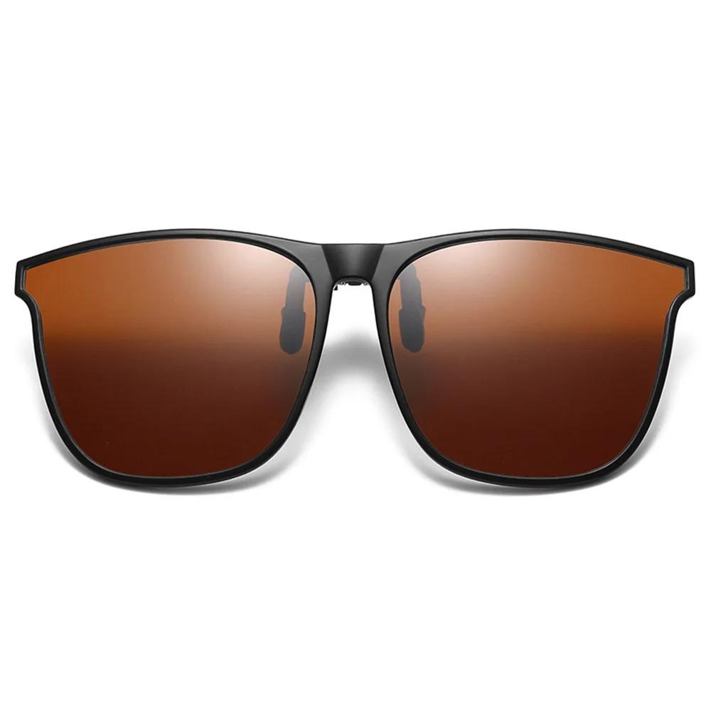 Okulary przeciwsłoneczne polaryzacyjne nakładane na klips Męskie Damskie Fotochromowe Gogle dla kierowcy samochodowego Okulary do jazdy nocnej Przeciwodblaskowe Okulary w stylu vintage