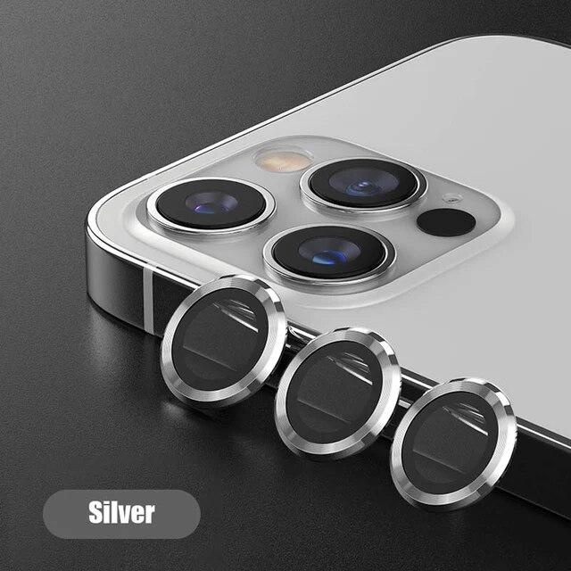 Glitter Diamond Camera Lens Protector for IPhone 15 14 13 12 11 Pro Max Mini Camera Metal Ring Glass